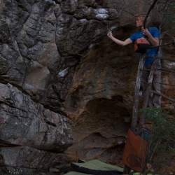 First Ascent: Axel Perschmann in "Simplicity", V12