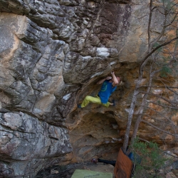 First Ascent: Axel Perschmann in \"Simplicity\", V12